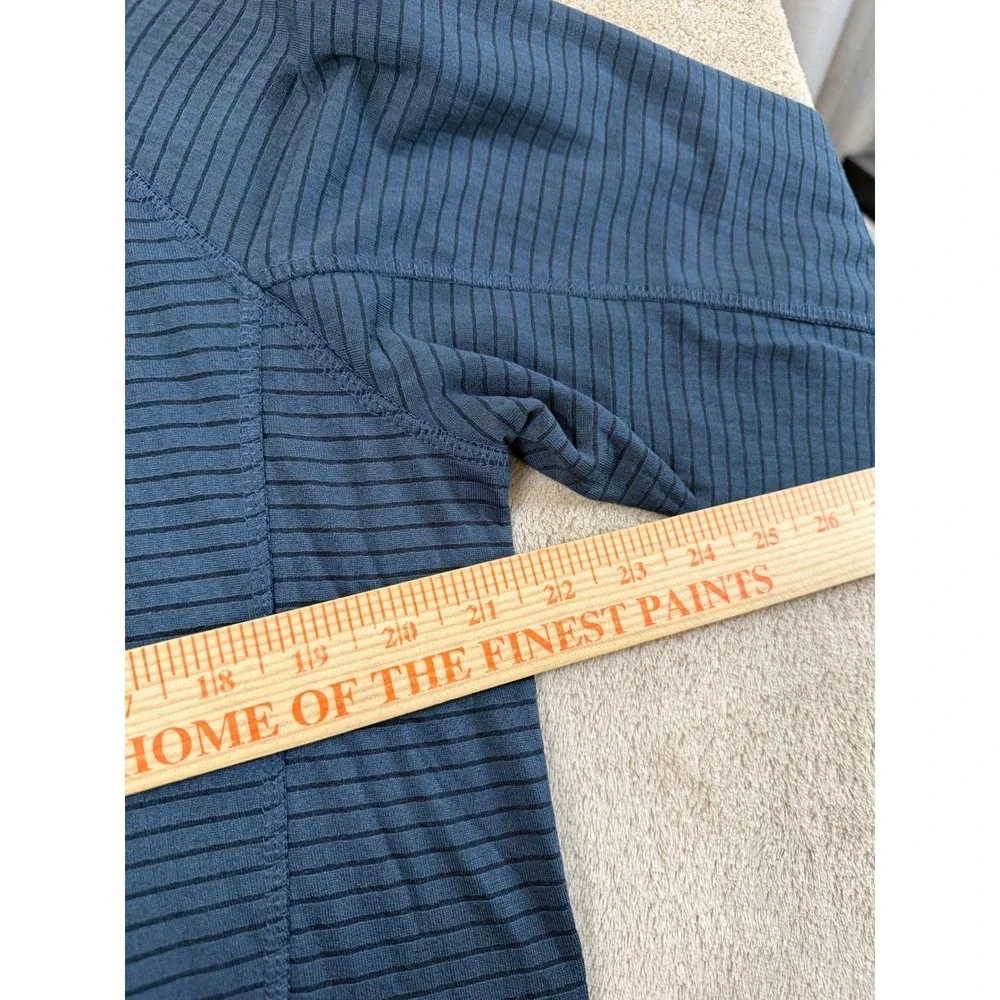 Ducks Unlimited Waffle Thermal 1/4 Pullover Sweater Men's M Blue Stretch EUC